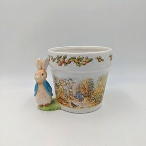 Beatrix Potter Teleflora Gift Planter Peter Rabbit Figure Fall Color Garden View